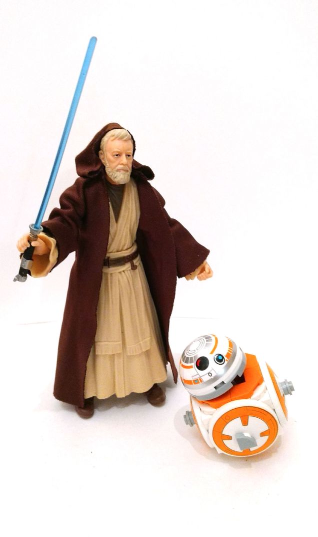 BB-8 polybag with Black Series Obi Wan Kenobi 6" figure